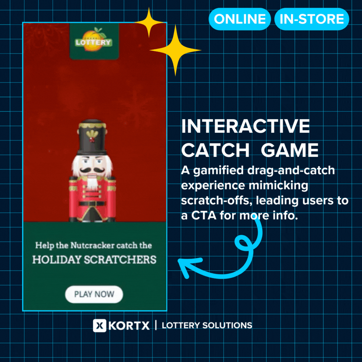 Interactive Catch Game Lottery Ad