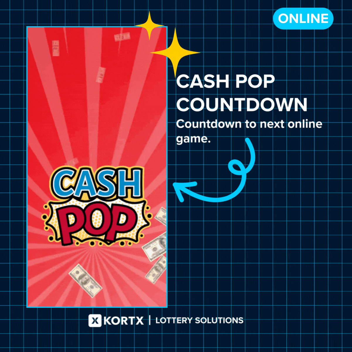 Cashpop Countdown Lottery Ad