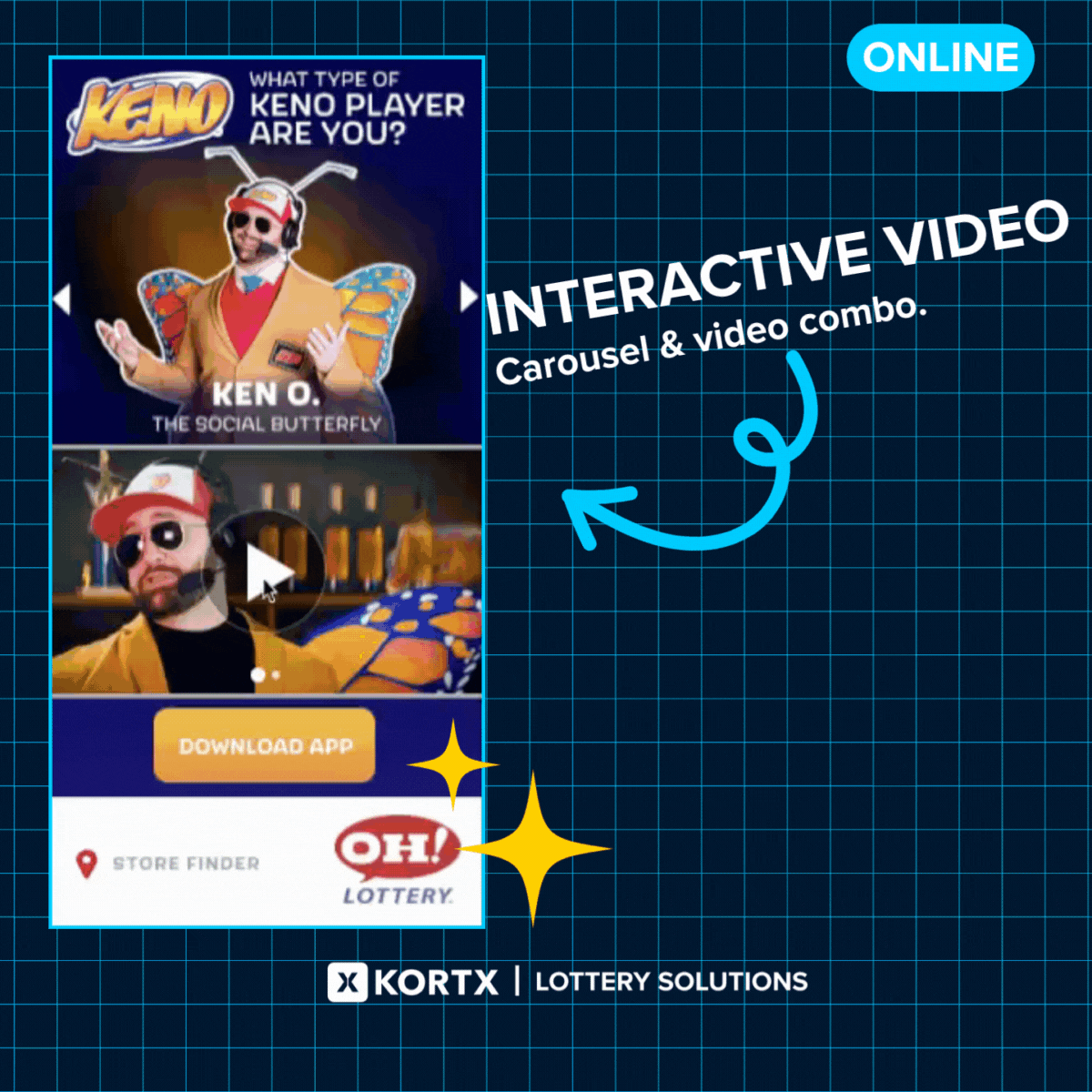 Interactive Video Carousel Lottery Ad